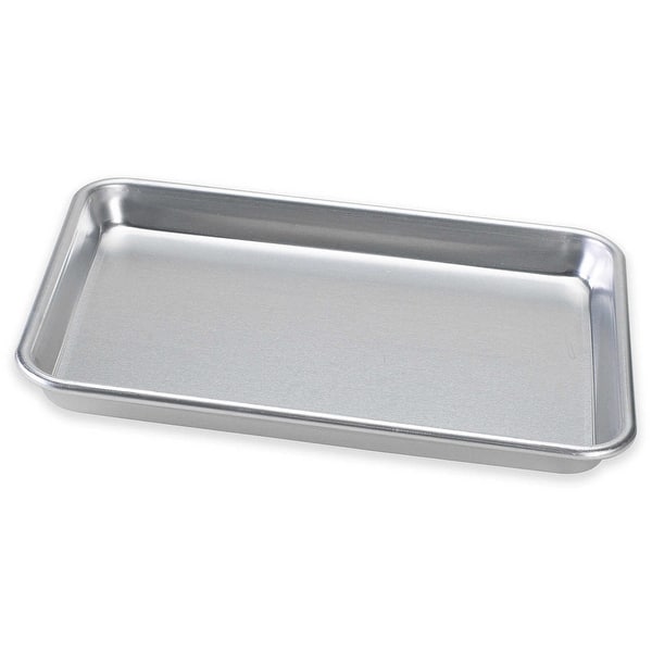 Nordic Ware Naturals Aluminum Quarter Sheet & Half Sheet Baking Pan Set,  Silver 