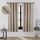 preview thumbnail 154 of 168, Superior Linen Washable Room Darkening Curtains, Set of 2 Panels 52" x 63" - Frosted Almond