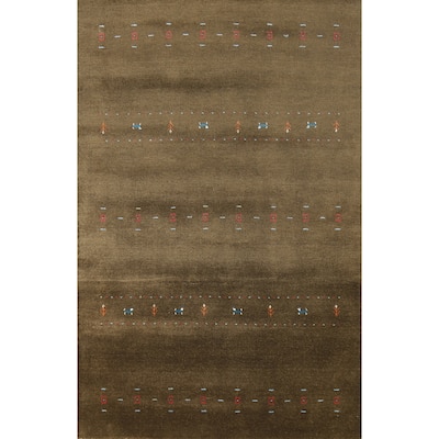 Tribal Gabbeh Oriental Area Rug Handmade Wool Carpet - 4'11" x 7'11"