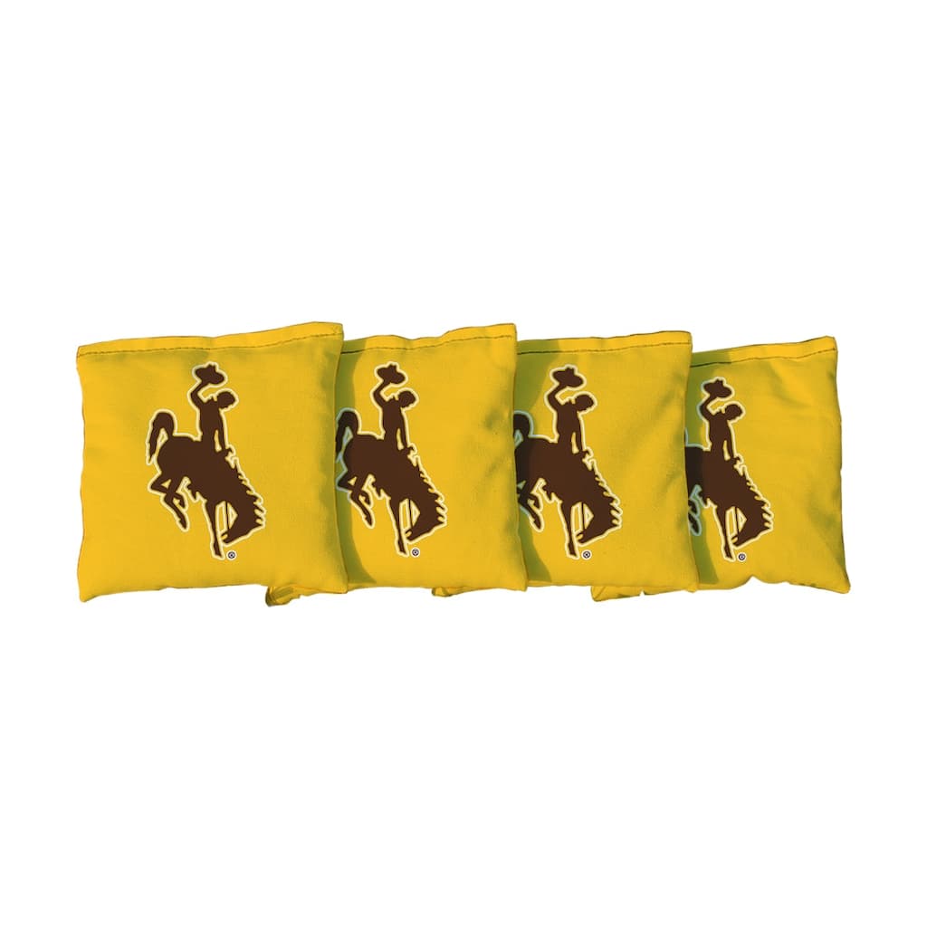 Wyoming Cowboys Yellow Cornhole Bags