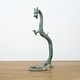 preview thumbnail 7 of 5, Approx. 16 Inches Bronze Standing Dragon Weathered Green