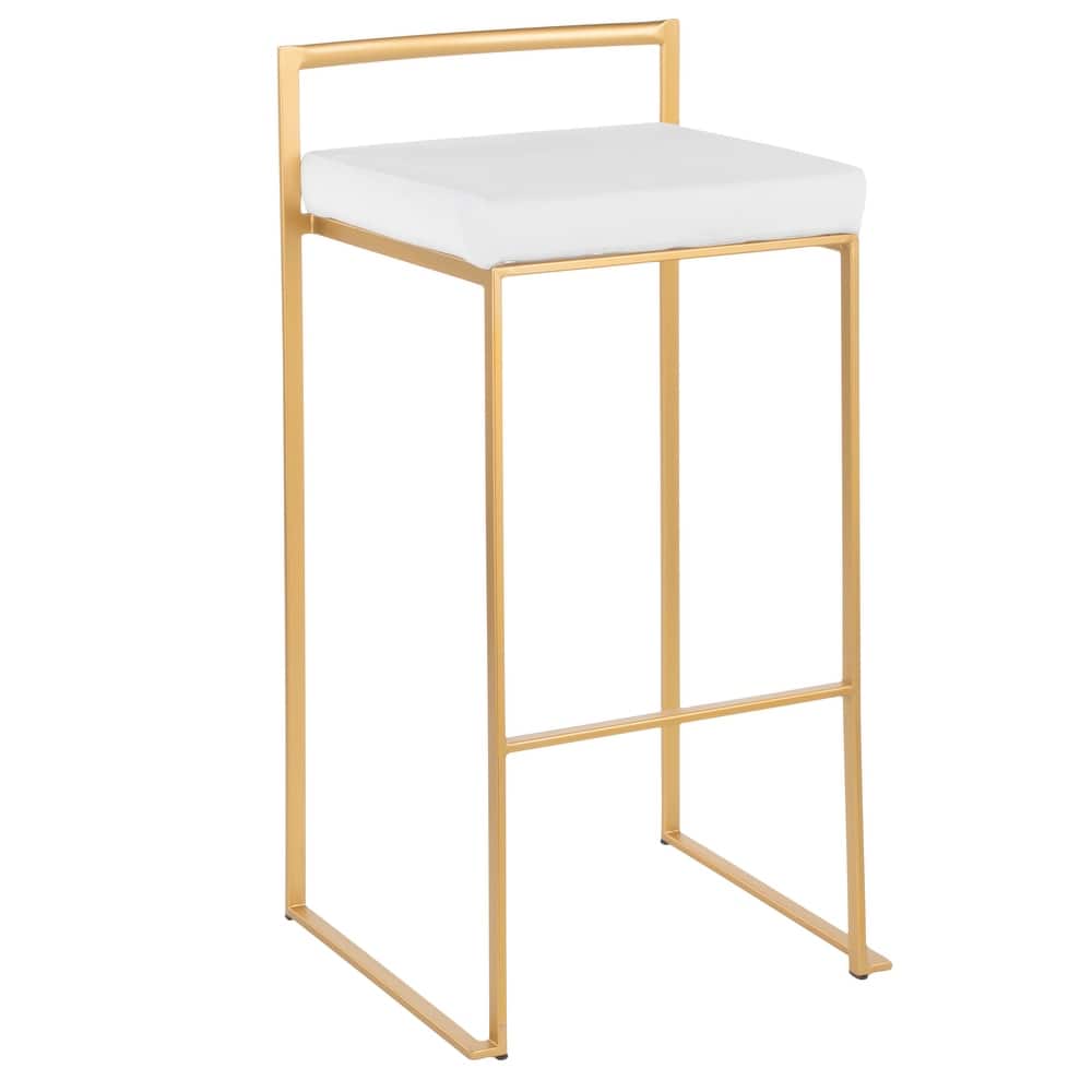 Silver Orchid Forrest Gold Stackable Fully Welded Bar Stool (Set of 3)