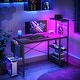 preview thumbnail 12 of 83, Computer Desk Home Office Desk with LED & Adjustable Shelves