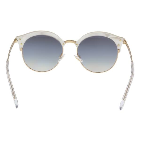 Shop Jimmy Choo Hally S Sck White White Cat Eye Sunglasses 55 19
