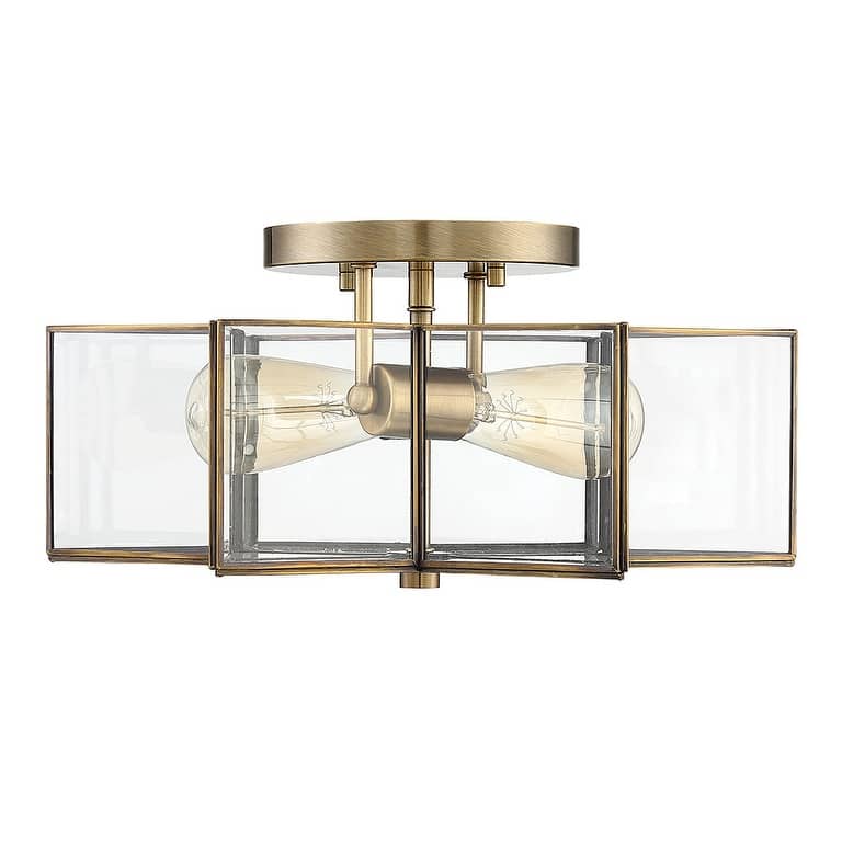 Meridian M60021 2 Light 16" Wide Semi-Flush Ceiling Fixture