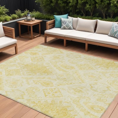 HomeRoots Moroccan Transitional Rectangle Outdoor Rug