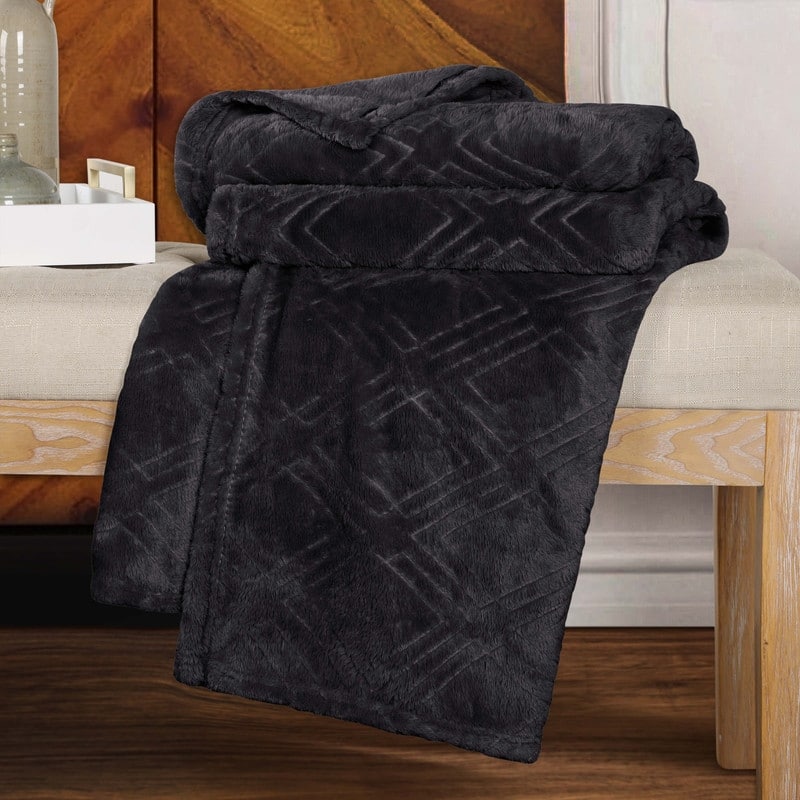 Superior Atka Diamond Soft Fluffy Fleece Blanket