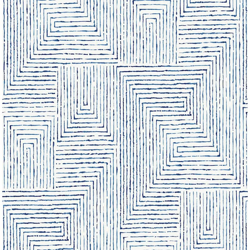 Scott Living Ink Blue Peel and Stick Wallpaper