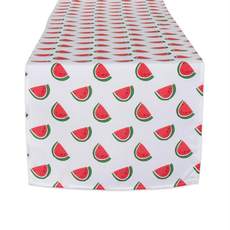 Watermelon Outdoor Table Runner - 108" - White and Red