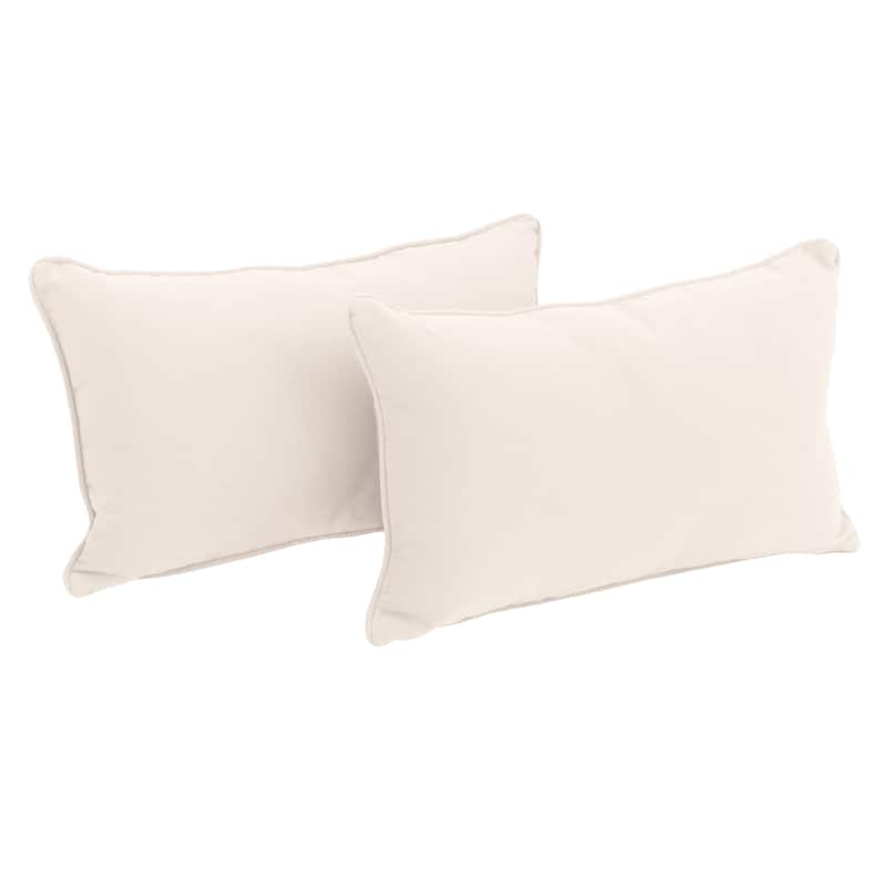 20-inch by 12-inch Lumbar Throw Pillows (Set of 2) - Natural