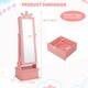 preview thumbnail 5 of 8, 2-in-1 Kids Play Jewelry Armoire with Full Length Mirror and Drawers - 13.5" x 12" x 44.5" (L x W x H)