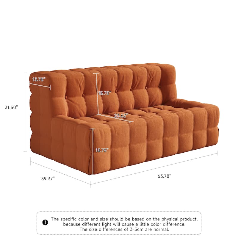 JASIWAY Modern Corduroy Fabric Upholstered Sofa