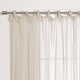 preview thumbnail 27 of 39, Aurora Home Textured Faux Linen Romantic Tie Top Curtain Panel Pair