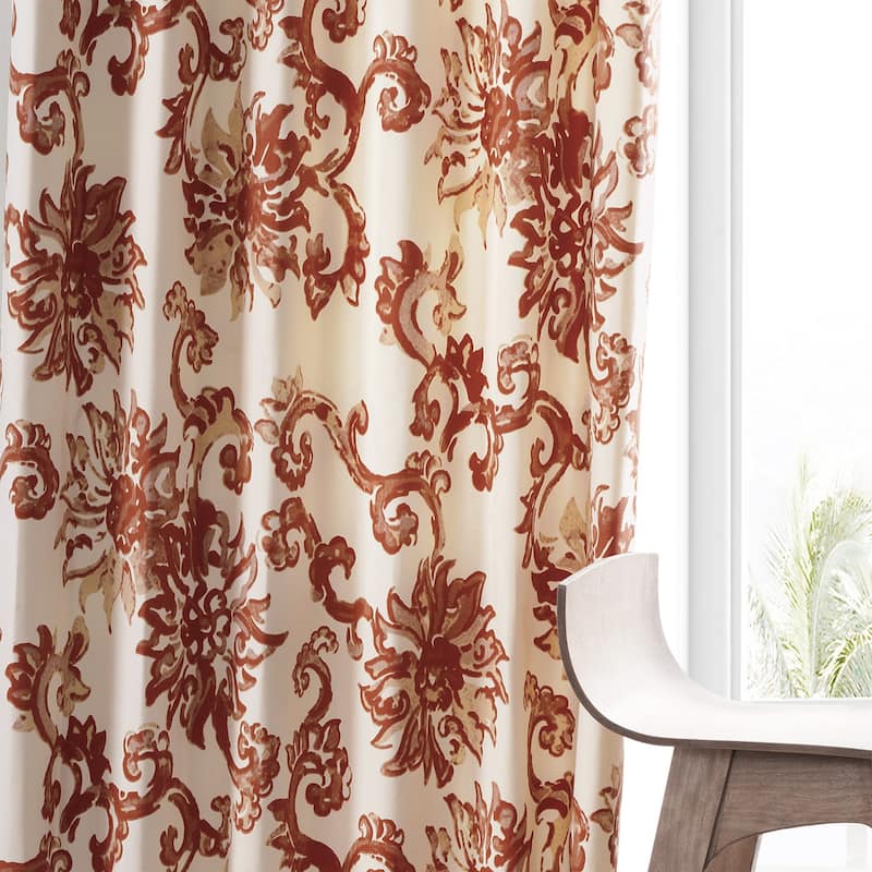 Exclusive Fabrics Indonesian Printed Cotton Twill Curtain (1 Panel)