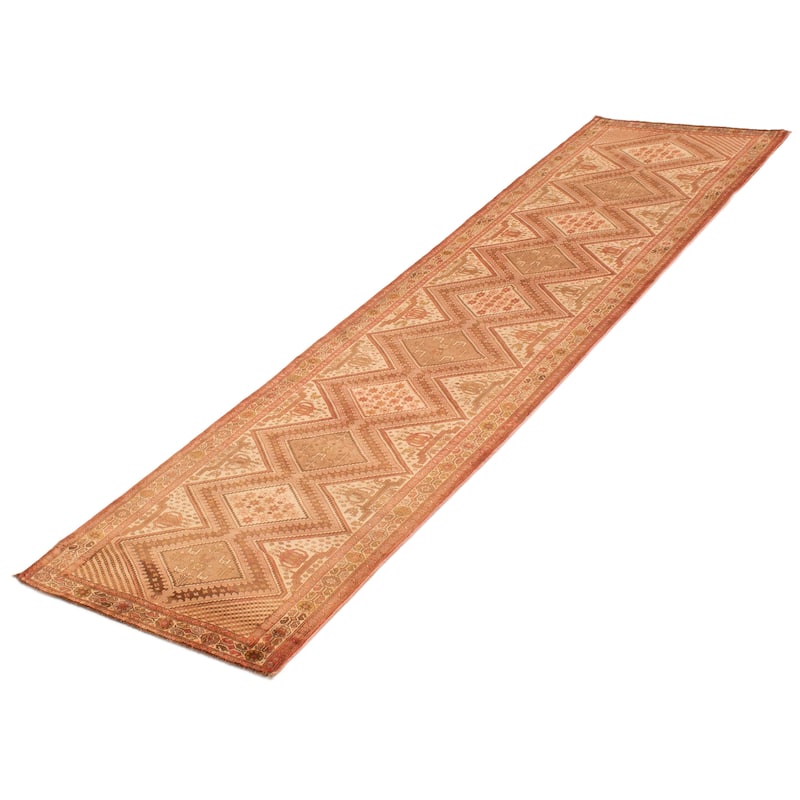 ECARPETGALLERY Hand-knotted Konya Anatolian Cream Wool Rug - 3'0 x 11'5