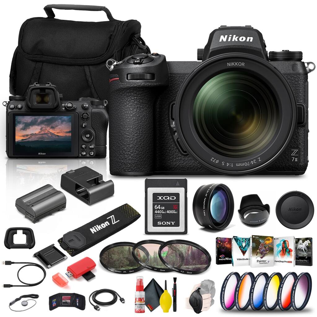 Nikon Z 7II Mirrorless Digital Camera 45.7MP with 24-70mm f/4 Lens