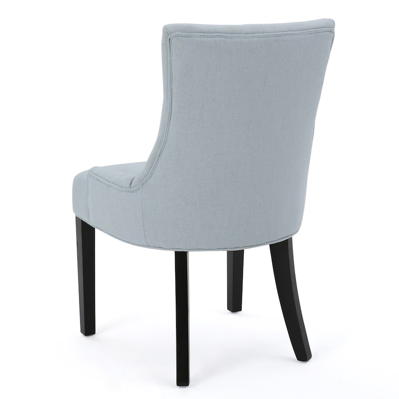 Tufted Dining Chairs Set of 2, Upholstered Fabric Dining Room Chairs Kitchen Chairs with Wood Legs and Padded Seat