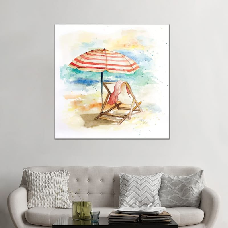 iCanvas "Umbrella on the Beach II" by Patricia Pinto Canvas Print