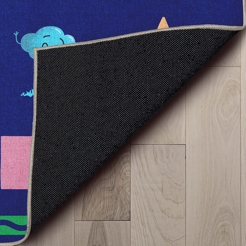 Well Woven Crayola Vibrant Modern Classroom Playroom Kids Rug