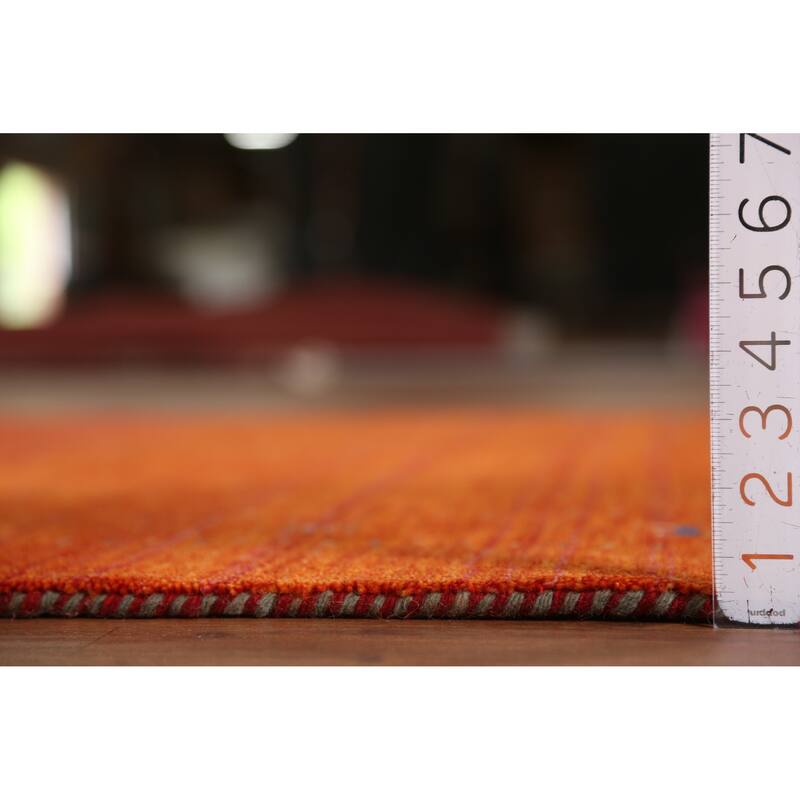 Gabbeh Indian Area Rug Hand-Knotted Tribal Oriental Wool Carpet - 4'10" x 7'7"