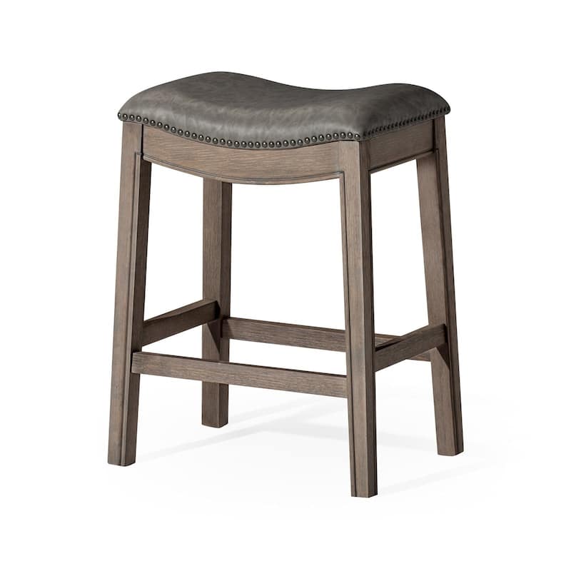 Maven Lane 26" Adrien Saddle Kitchen Counter Height Stool