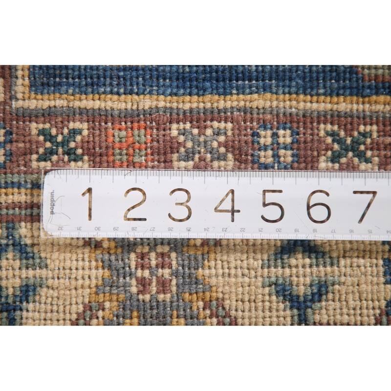 Blue Kazak Accent Rug Hand-Knotted Wool Carpet - 2'8" x 4'5"