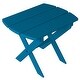 preview thumbnail 2 of 17, Pine Folding Oval End Table Caribbean Blue
