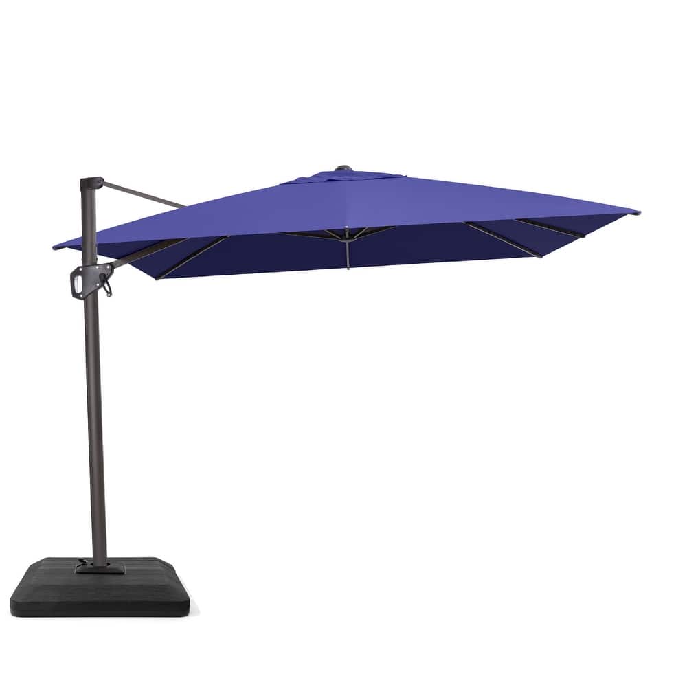 VredHom Patio Outdoor 9 x 11 FT Cantilever-Offset Aluminum Umbrella with Premium Weight Base