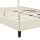preview thumbnail 16 of 17, Unique Modern Design Full Size Upholstered Platform Bed,Rainbow Shaped Height-adjustbale Headboard with LED Light Strips