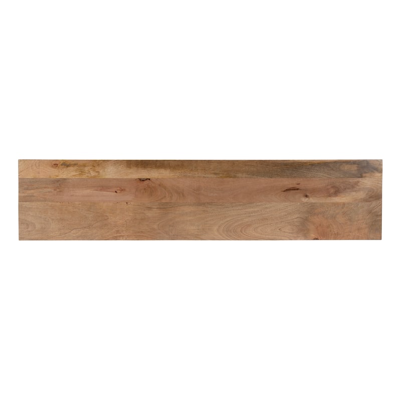 Sutton 63" Iron and Wood Console Table with Storage