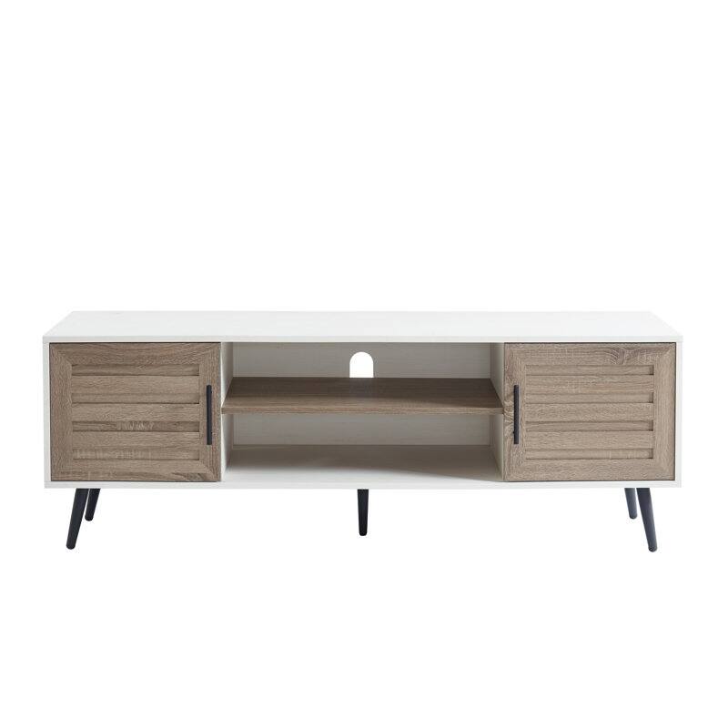 Mid-Century Modern TV Stand For TVs Up To 70" Entertainment Center Media Console - 20.5'' H X 59'' W X 15.5'' D
