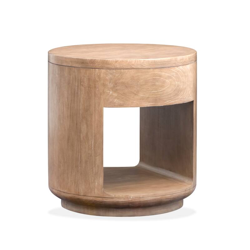 Magnussen Home Sanford Chateau Brown Round End Table - 24''W x 24''D x 25''H