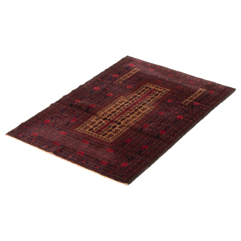 Teimani Brown Rug 3'2" x 4'7" - 3'2 x 4'7