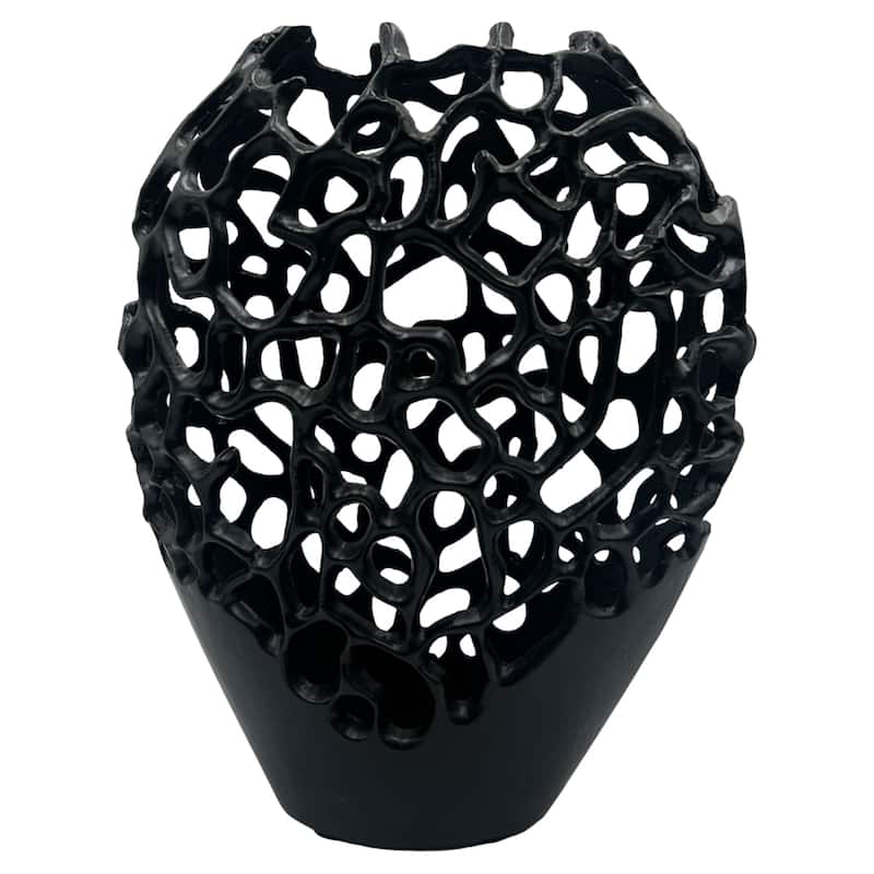 Decorative Handmade Aluminum Bird Nest Flower Vase
