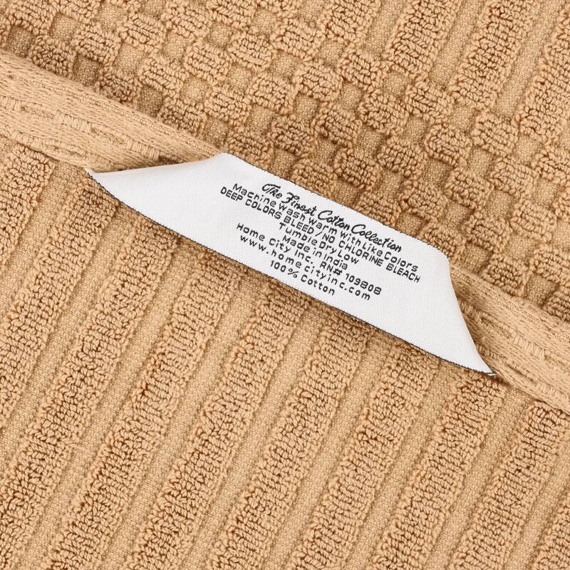 Superior Soho Ribbed Cotton Bath Towel Set of 2