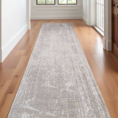 Hewuz Modern Non Skid Woven Area Rug By HomeRoots - 96' X '31' X '0.12
