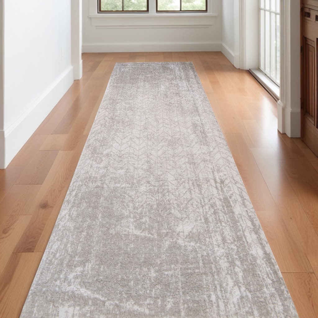 Hewuz Modern Non Skid Woven Area Rug By HomeRoots - 96' X '31' X '0.12