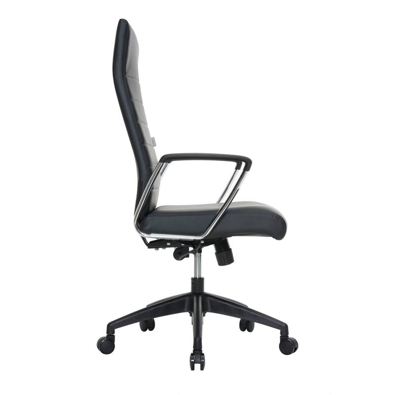 Hilton Modern High Back Ergonomic Leather Office Chair with Adjustable Height, Swivel, and Tilt for Conference or Executive Desk
