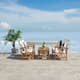 Option Natural/ Beige with Navy Pillows