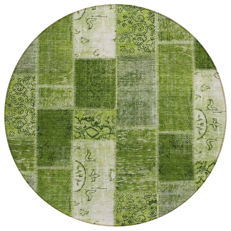 HomeRoots Patchwork Traditional Rectangle Outdoor Rug