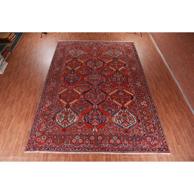 Hand Knotted Oriental 100% Wool Carpet Traditional Geometric Red Bakhtiari Area Rug - 18' 0'' X 12' 9''