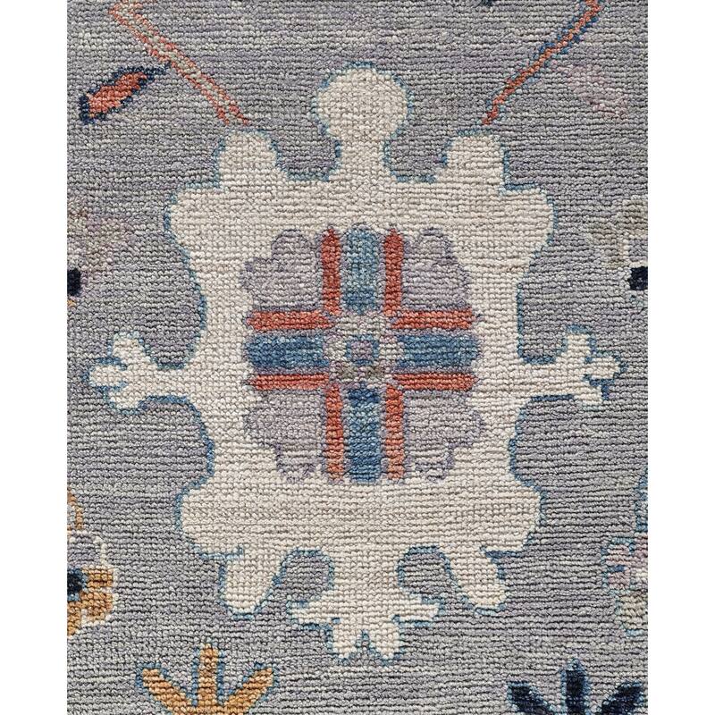 Oushak One-of-a-Kind Hand-Knotted Area Rug - Gray - 9' 0" x 11' 10"