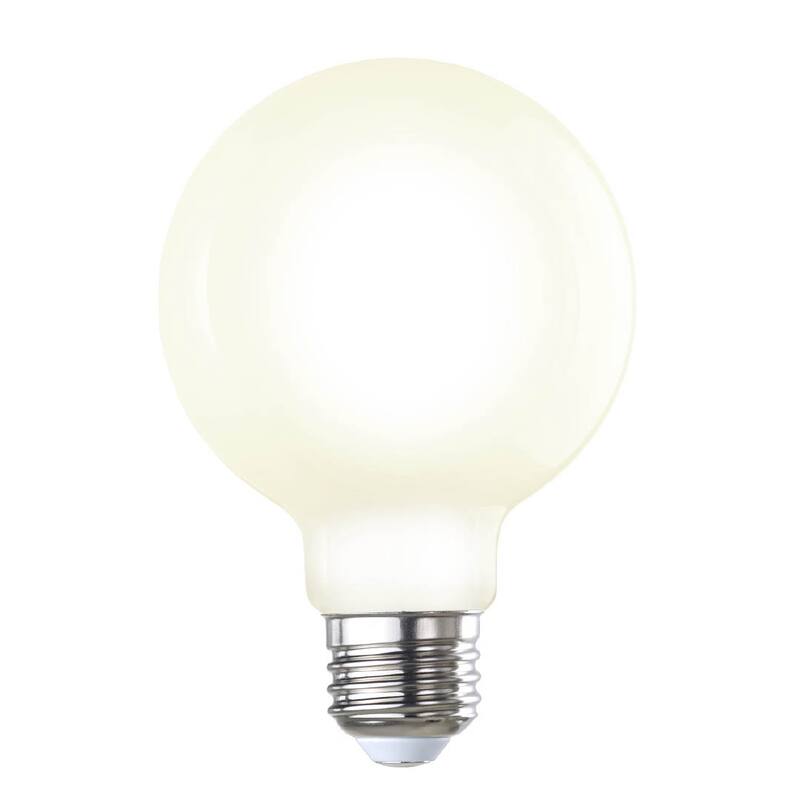 Bulbrite Pack of (2) 8.5 Watt Dimmable Milky Finish G25 Medium (E26) LED Bulb - 800 Lumens, 2700K, and 90 CRI