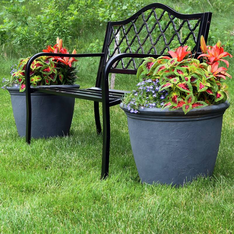 Sunnydaze Anjelica Outdoor Flower Pot Planter - 20-Inch - 2-Pack