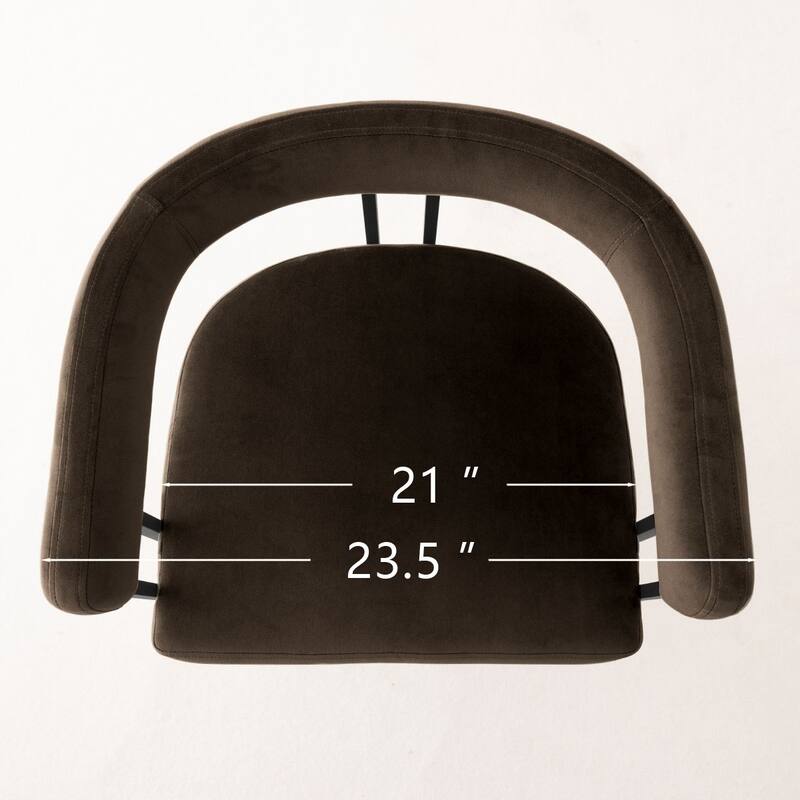 24" Seat Height Upholstered Velvet Solid back Counter Stool (Set of 2)