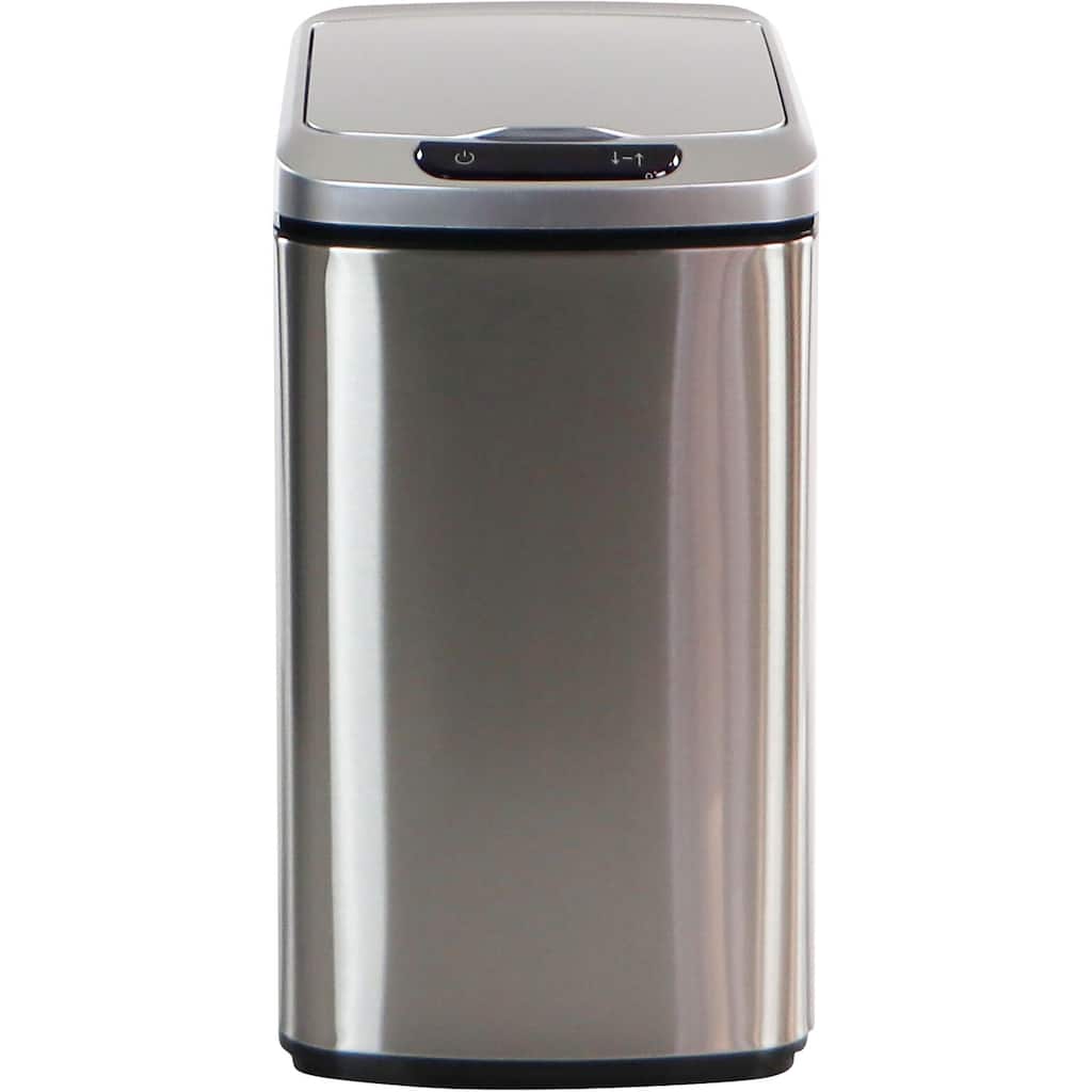 Hanover 12-Liter / 3.2-Gallon Trash Can with Sensor Lid in Stainless Steel