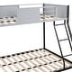 preview thumbnail 13 of 11, Twin over Full Metal Bunk Bed with Safety Vent Board Guardrail