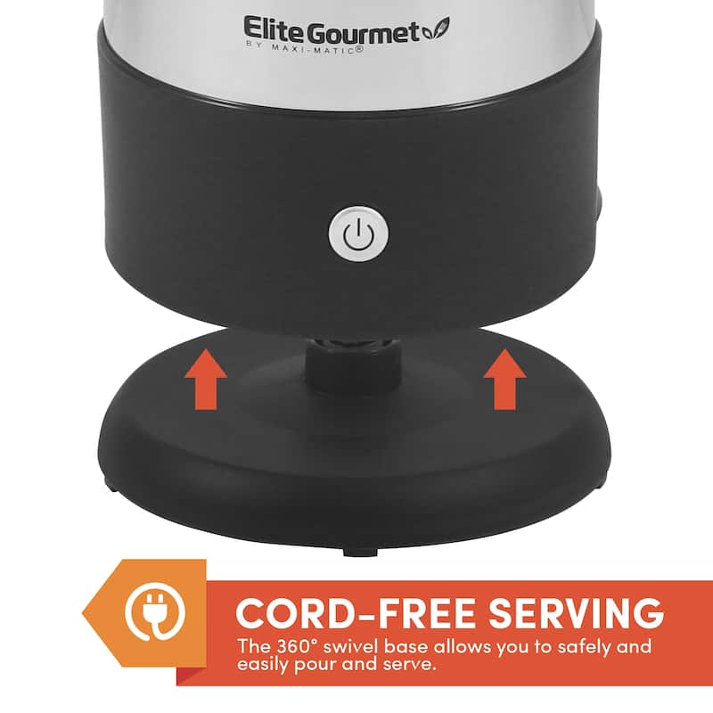 Elite Gourmet Stainless Steel 12 Cup Percolator EC-120