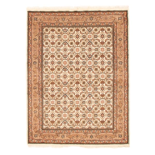 slide 1 of 9, ECARPETGALLERY Hand-knotted Bijar Cream Wool Rug - 4'9 x 6'6 Cream - 4'9 x 6'6