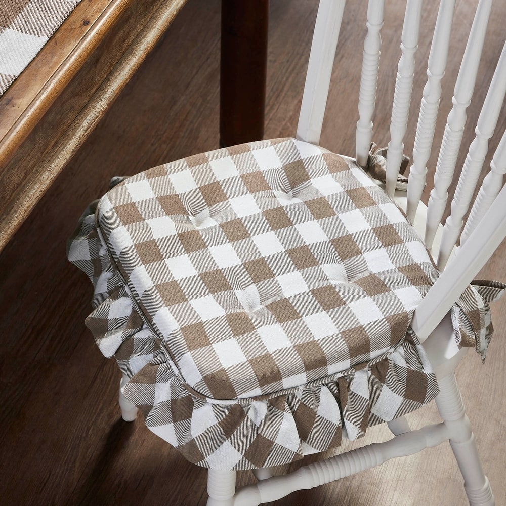 Annie Buffalo Check Ruffled Chair Pad